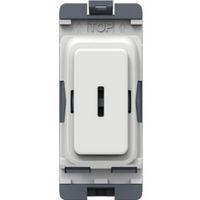 Show details for  10AX Double Pole Grid Key Switch, White