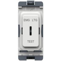 Show details for  10AX Double Pole Grid Key Switch 'EMG LTG TEST', White