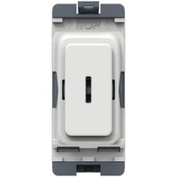 Show details for  20AX Double Pole Grid Key Switch, White