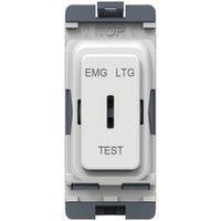 Show details for  20AX Double Pole Grid Key Switch 'EMG LTG TEST', White