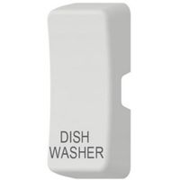Show details for  Grid Switch Rocker Cover 'Dish Washer', White