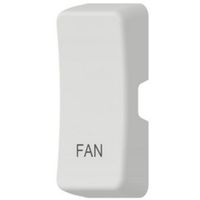 Show details for  Grid Switch Rocker Cover 'Fan', White