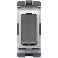 Show details for  10AX 1 Way Single Pole Grid Switch, Brushed Chrome