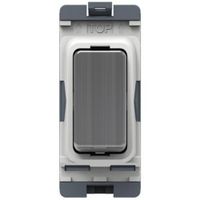 Show details for  10AX 2 Way Single Pole Grid Switch, Brushed Chrome