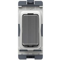 Show details for  10AX Double Pole Grid Switch, Brushed Chrome