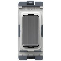 Show details for  10AX 2 Way Single Pole Retractive Grid Switch, Brushed Chrome