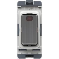 Show details for  20AX Double Pole Grid Switch with LED Indicator, Brushed Chrome