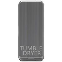 Show details for  Grid Switch Rocker Cover 'Tumble Dryer', Brushed Chrome