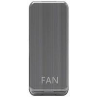 Show details for  Grid Switch Rocker Cover 'Fan', Brushed Chrome