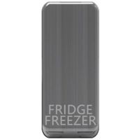 Show details for  Grid Switch Rocker Cover 'Fridge Freezer', Brushed Chrome