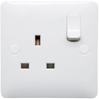 Show details for  13A Switched Socket, 1 Gang, White, Version 2, Modern Range