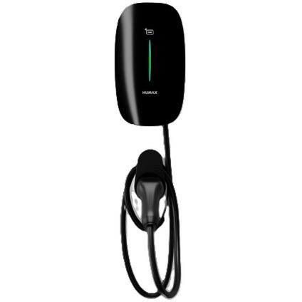 Humax 7kW Home EV Charger, Type 2 Tethered, 4m, Black, IP65, EQ7 Range