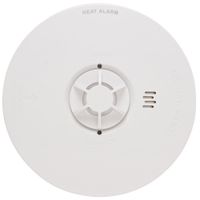 Show details for  Interconnectable Mains Heat Detector with 10 Year Rechargeable Lithium Battery Backup, White, PULSE Range