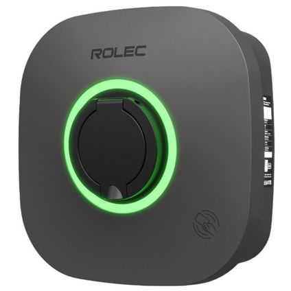 Rolec 7.4kW EV Charger, Universal Socket, 1 Outlet, Grey, IP54, EVO Smart Range