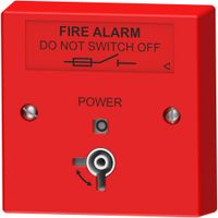 Show details for  Fire Alarm Mains Isolator Keyswitch, Flush, Red