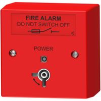 Show details for  Fire Alarm Mains Isolator Keyswitch, Surface, Red