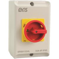 Show details for  32A Surface Mount Rotary Isolator, 4 Pole, IP65