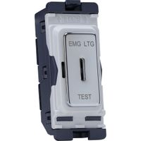 Show details for  20AX 2 Way Grid Key Switch 'EMG LTG TEST', Polished Chrome