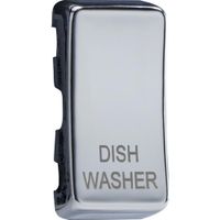 Show details for  Grid Switch Rocker Cover 'Dish Washer', Polished Chrome
