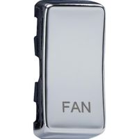 Show details for  Grid Switch Rocker Cover 'Fan', Polished Chrome