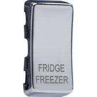 Show details for  Grid Switch Rocker Cover 'Fridge Freezer', Polished Chrome