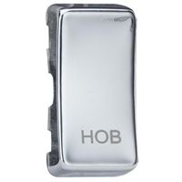 Show details for  Grid Switch Rocker Cover 'Hob', Polished Chrome