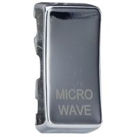 Show details for  Grid Switch Rocker Cover 'Micro Wave', Polished Chrome