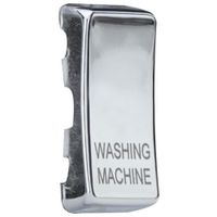 Show details for  Grid Switch Rocker Cover 'Washing Machine', Polished Chrome