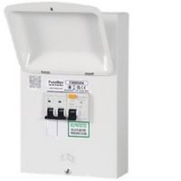 Show details for  Garage Consumer Unit with RCCB and MCBs, 2 Way, White, Steel