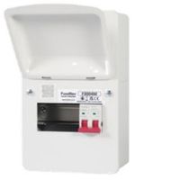 Show details for 100A Main Switch Consumer Unit, 4 Way, Steel, White