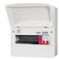 Show details for 100A Main Switch Consumer Unit with SPD, 7 Way, Steel, White