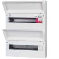 Show details for 100A Main Switch Consumer Unit with SPD, 31 Way, Steel, White