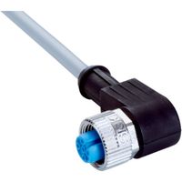 Show details for Sensor Connecting Cable, M12 Angled Socket - Bare End, A-Coded, 5 Core, PVC, Grey, 5m