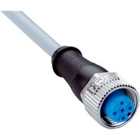 Show details for Sensor Connecting Cable, M12 Socket - Bare End, A-Coded, 5 Core, PVC, Grey, 2m