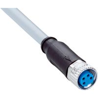 Show details for Sensor Connecting Cable, M8 Socket - Bare End, A-Coded, 4 Core, PVC, Grey, 2m
