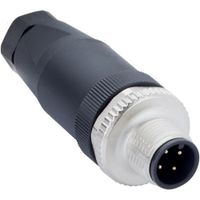 Show details for  Connector, Male Straight, A-Coded, 4 Pin, M12