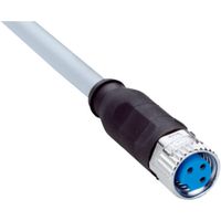 Show details for Sensor Connecting Cable, M8 Socket - Bare End, A-Coded, 3 Core, PVC, Grey, 5m