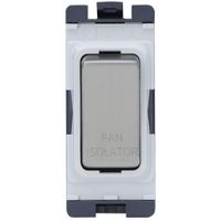 Show details for  10AX 3 Pole Fan Isolation Grid Switch Module,  Brushed Chrome