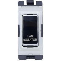 Show details for  10AX 3 Pole Fan Isolation Grid Switch Module,  Polished Chrome