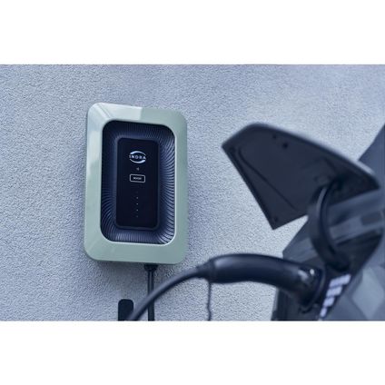 7.4kW EV Charger, Type 2 Tethered, 6m, Malvern Stone, IP67, Smart