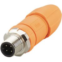 Show details for  Wirable Plug, M12, PA 6.6, Orange
