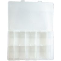 Show details for  Plastic Box with 8 Dividers, Clear