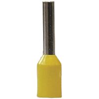 Show details for  Boot Lace Ferrule (German), 1mm², 600V, Yellow [Pack of 100]