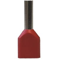 Show details for  Twin Boot Lace Ferrule, 1mm²,  600V, Red [Pack of 100]