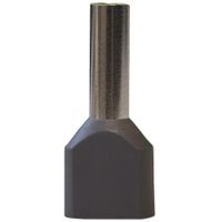 Show details for  Twin Boot Lace Ferrule, 4mm², 600V, Grey [Pack of 100]