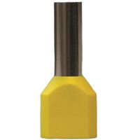 Show details for  Twin Boot Lace Ferrule, 6mm², 600V, Yellow [Pack of 100]