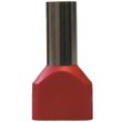 Show details for  Twin Boot Lace Ferrule, 10mm², 600V, Red [Pack of 100]