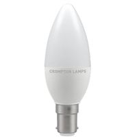 Show details for  4.2W LED Candle Lamp, 2700K, 470lm, B15, Non Dimmable, Frosted
