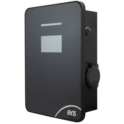 Eris EV 7kW/22kW EV Charger with Load Management and RFID, Type 2 Socket, 1 Outlet, Black
