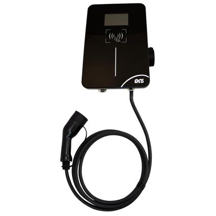 Eris EV 7kW/22kW EV Charger with Load Management and RFID, Type 2 Tethered, Black (SIM Not Included)